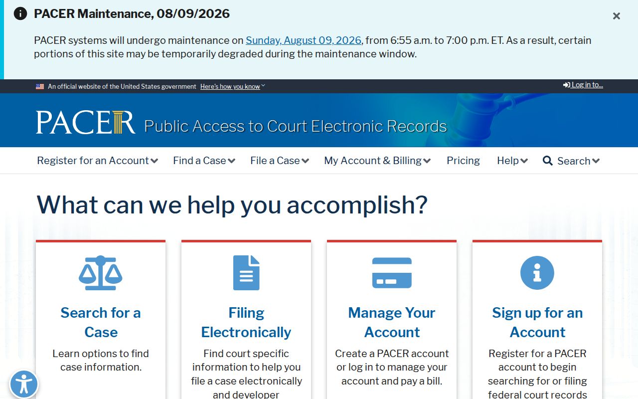 Llano County federal court case lookup through PACER